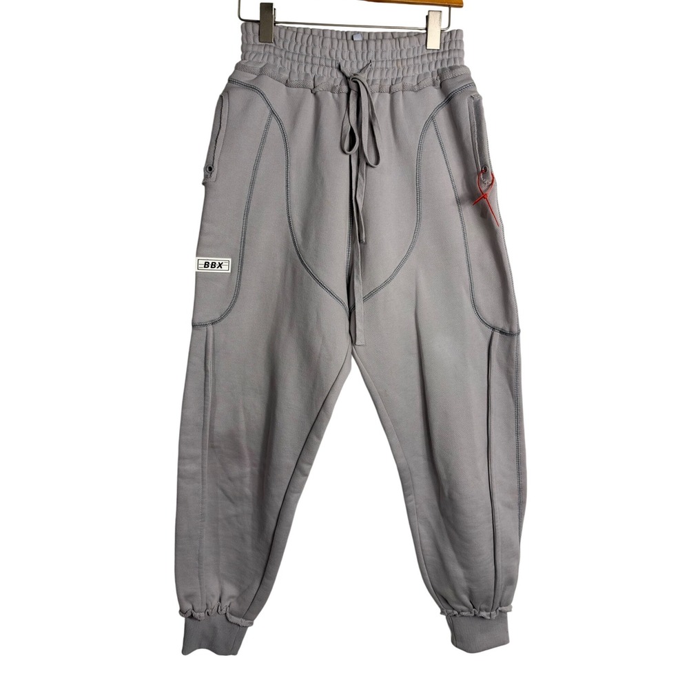 BBX BRAND Grey Mauve Paneled High Waisted Joggers Sweatpants Size 10